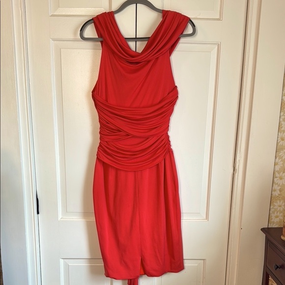 Famous Luxury Giambattista Valli NWOT Draped & Fitted Red Dress Made in Italy - Picture 4 of 12
